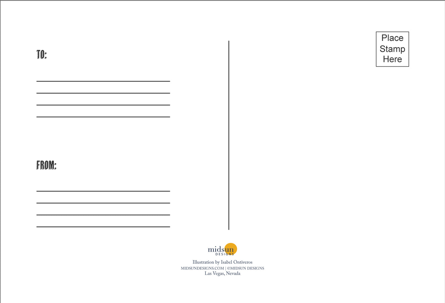 Desert Globe Mallow Postcard | Las Vegas Nevada