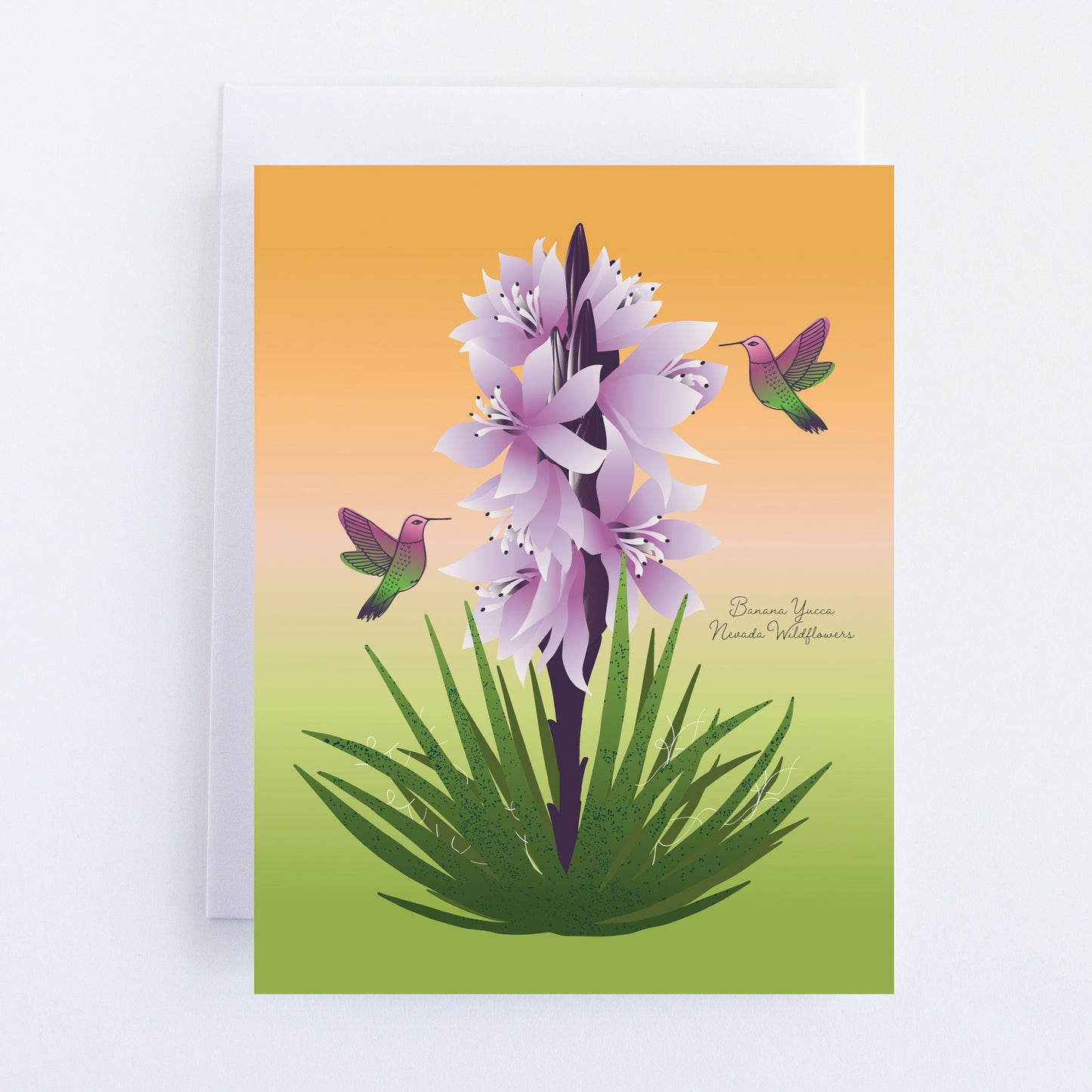 NV Wildflowers | Banana Yucca Plant & Wildflower Notecard | Greeting Card
