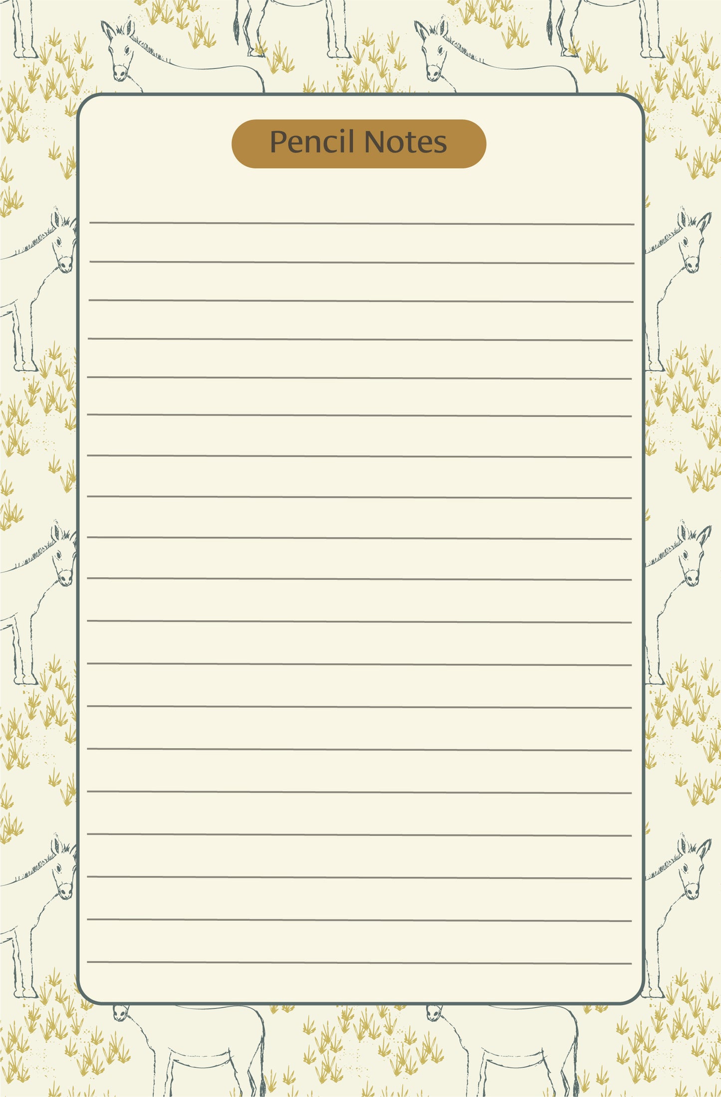 Burros in the Wild Notepad