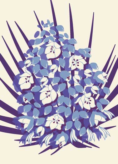 Floral Yucca Art Print