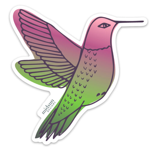 Anna's Hummingbird Die Cut Sticker