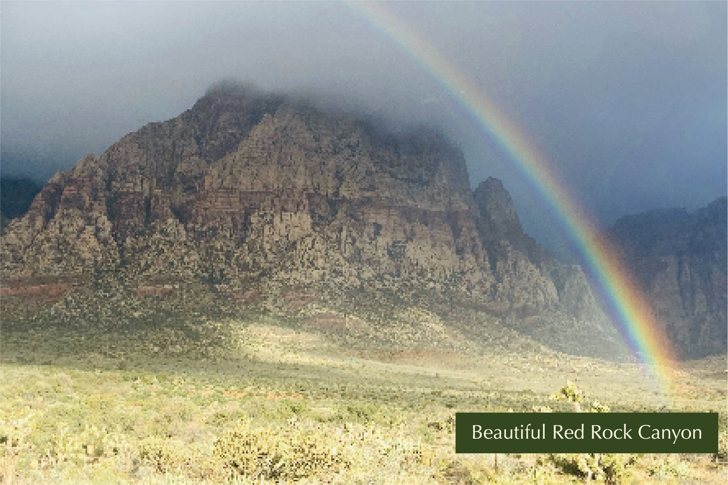 Beautiful Rainbow Red Rock Canyon Postcard