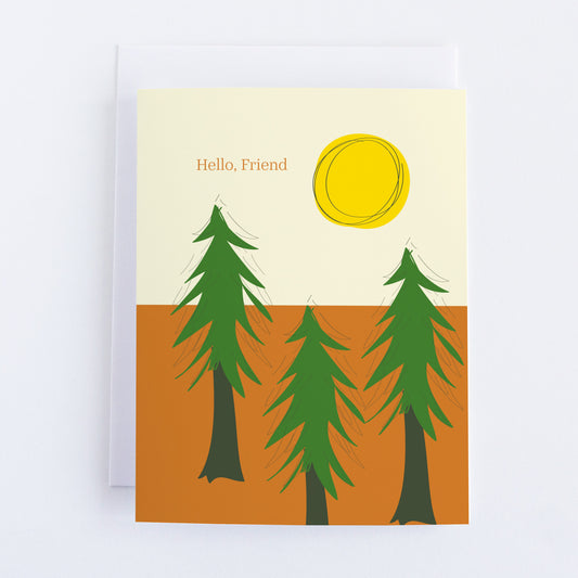 Hello Friend Forrest Greeting Card