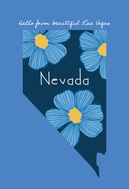 Nevada State Floral Postcard | Las Vegas Nevada