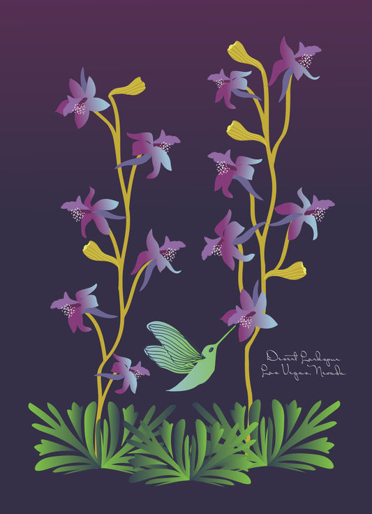 Desert Larkspur Art Print