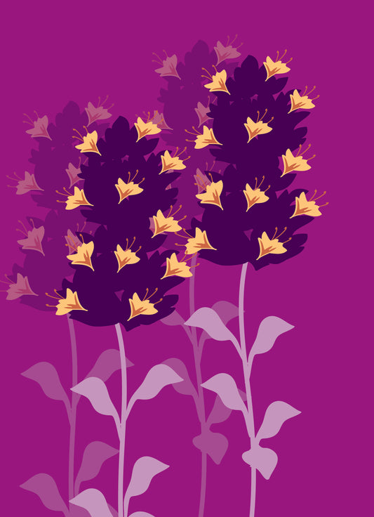 Purple Sage Buzz Art Print