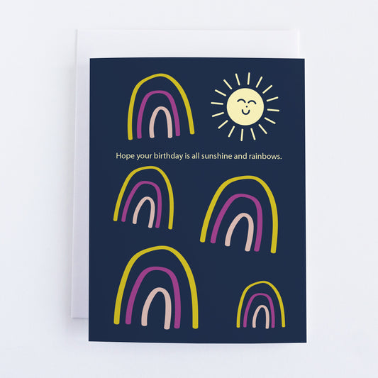 Sunshine & Rainbows Birthday Greeting Card