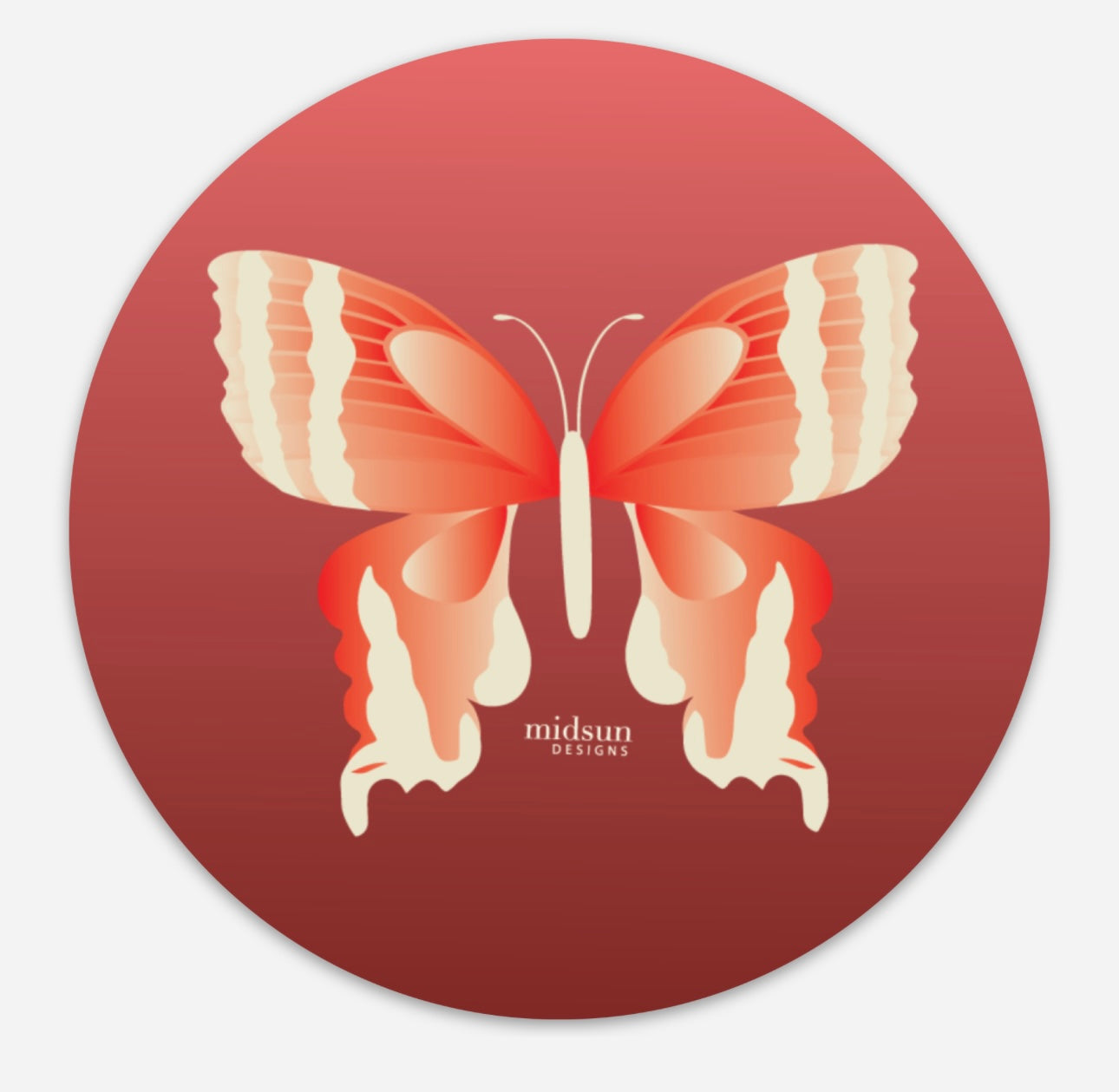 Swallowtail Butterfly 4 x 4 round sticker