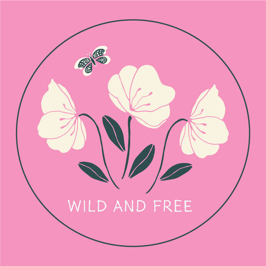 Wild and Free Primrose Sticker